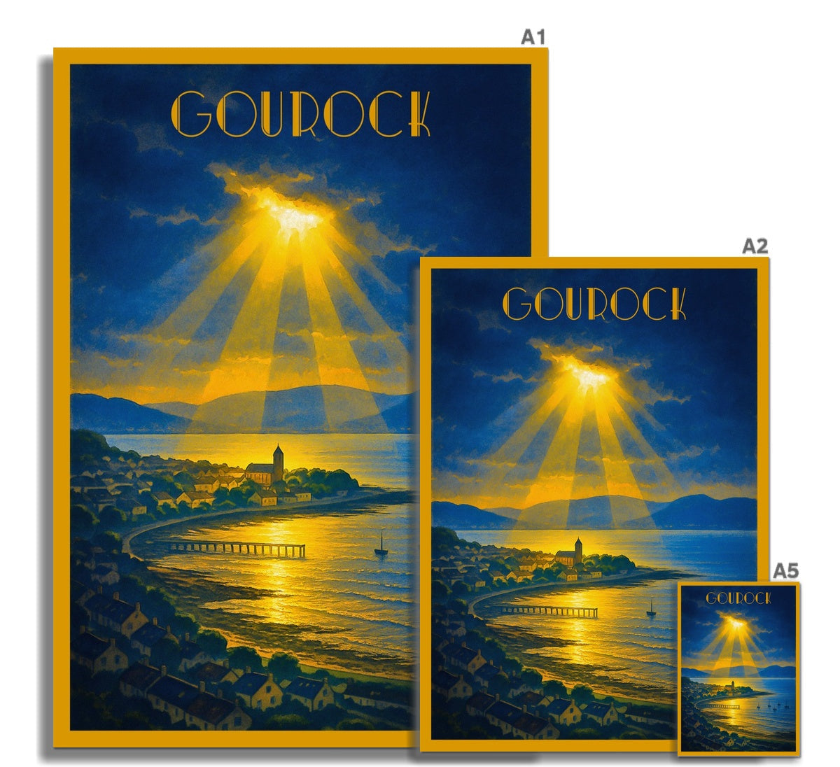 Lyle Hill - Spotlight on Gourock Fine Art Print