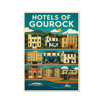 Hotels Of Gourock Fine Art Print