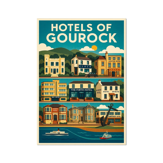 Hotels Of Gourock Fine Art Print