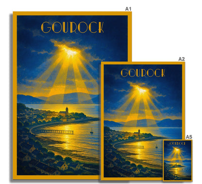 Lyle Hill - Spotlight on Gourock Fine Art Print