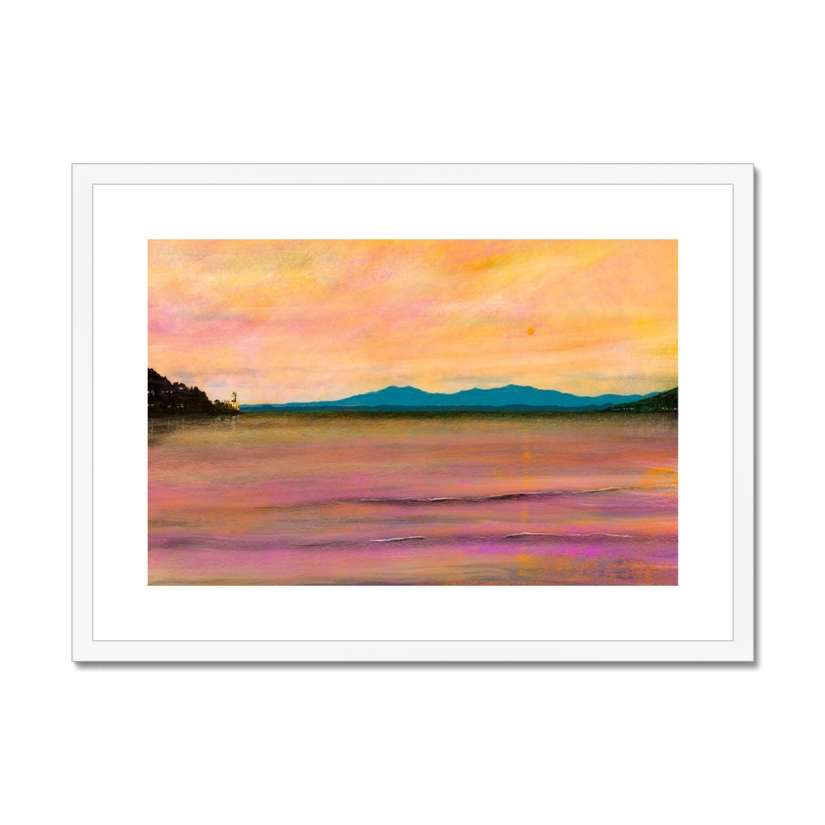 Dusk Over Arran & The Cloch Art Prints