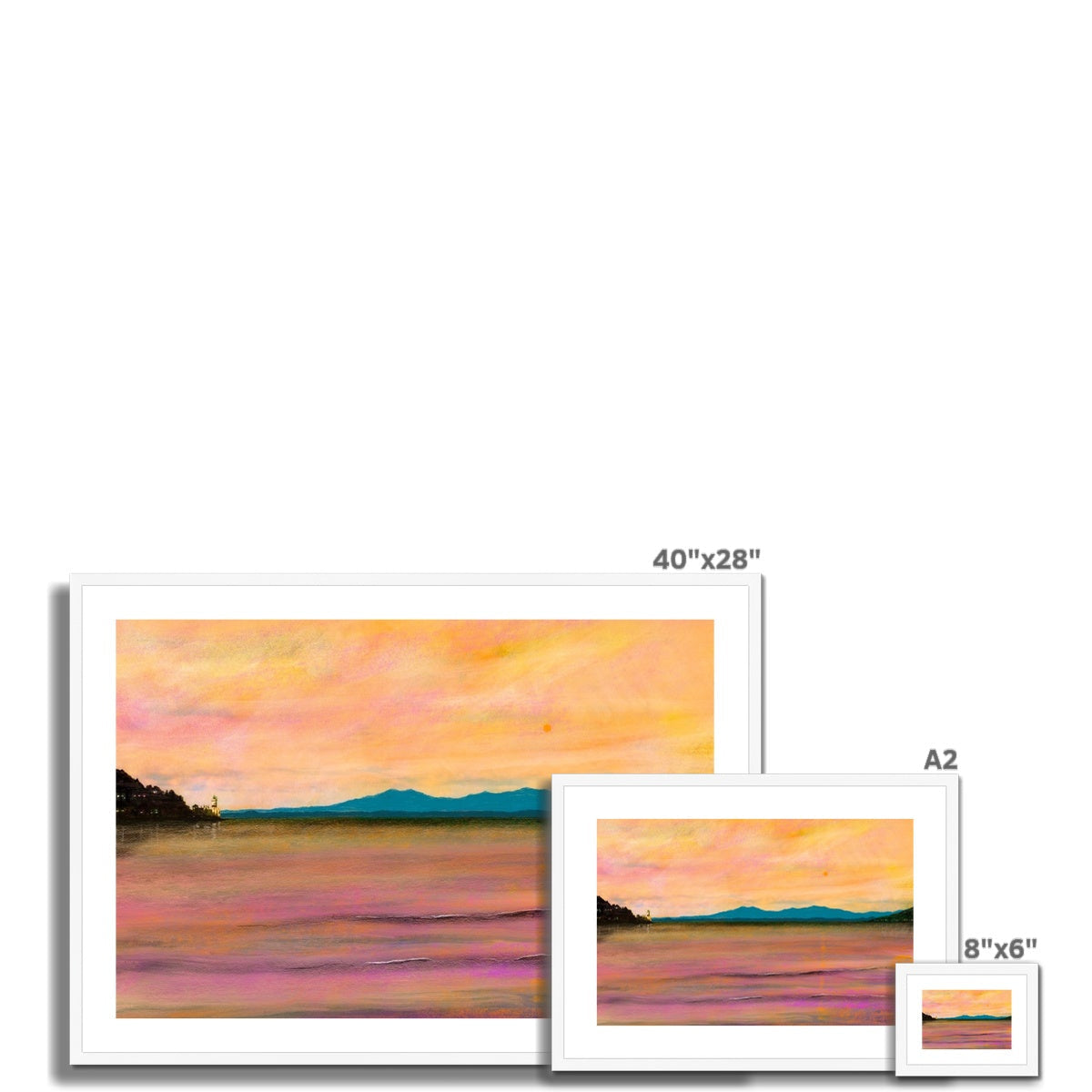 Dusk Over Arran & The Cloch Art Prints
