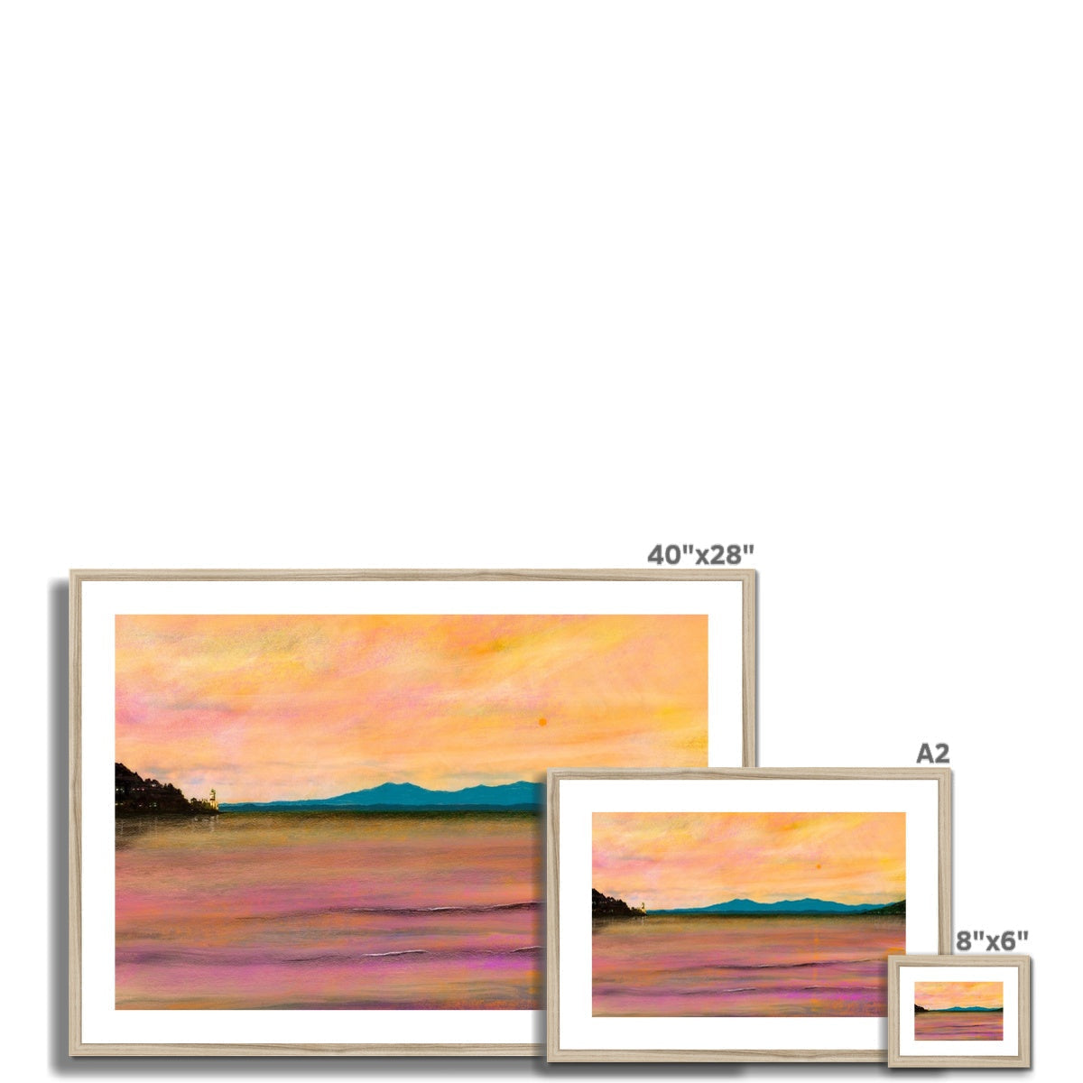 Dusk Over Arran & The Cloch Art Prints