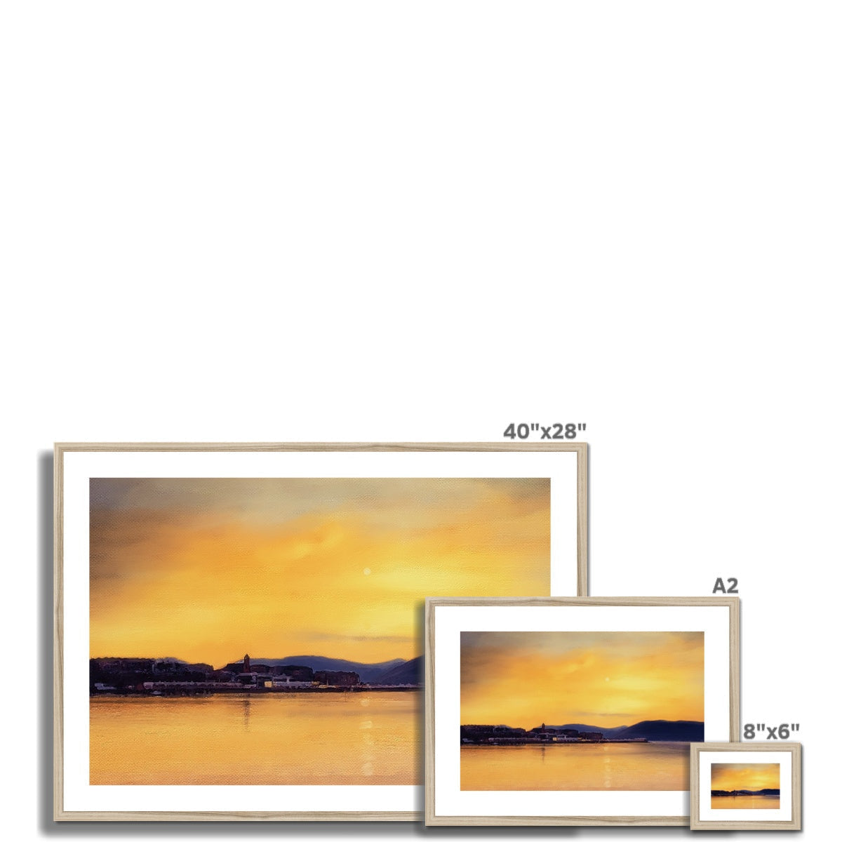 Gourock Sunset From Cardwell Bay Art Prints