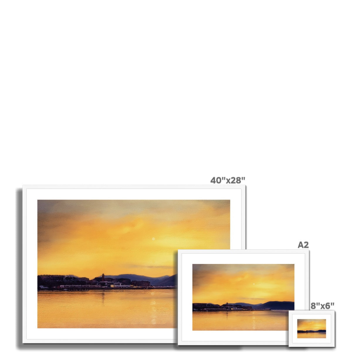 Gourock Sunset From Cardwell Bay Art Prints