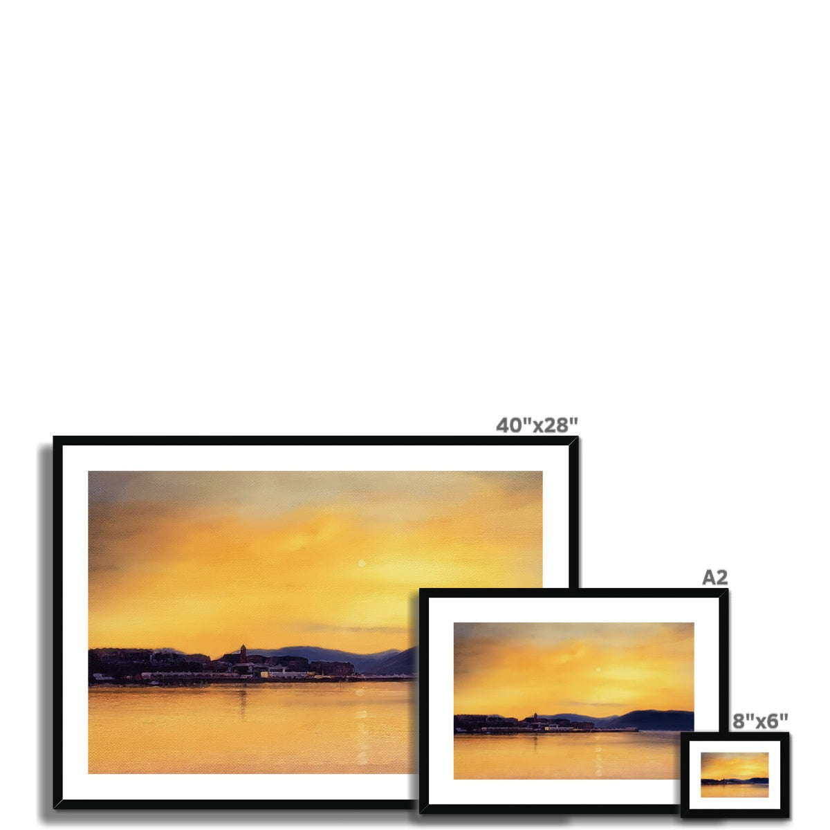 Gourock Sunset From Cardwell Bay Art Prints
