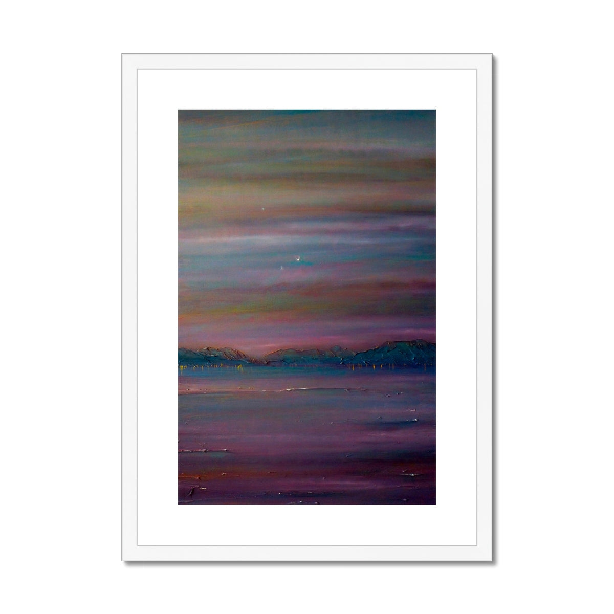 Jupiter, Venus & The Moon Over The River Clyde Art Prints