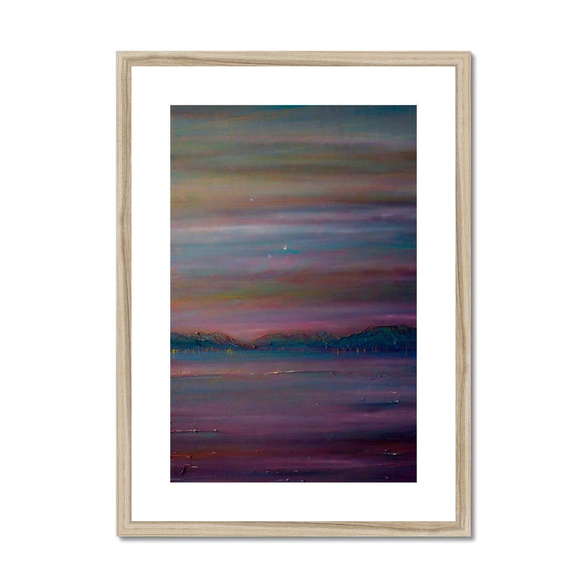 Jupiter, Venus & The Moon Over The River Clyde Art Prints