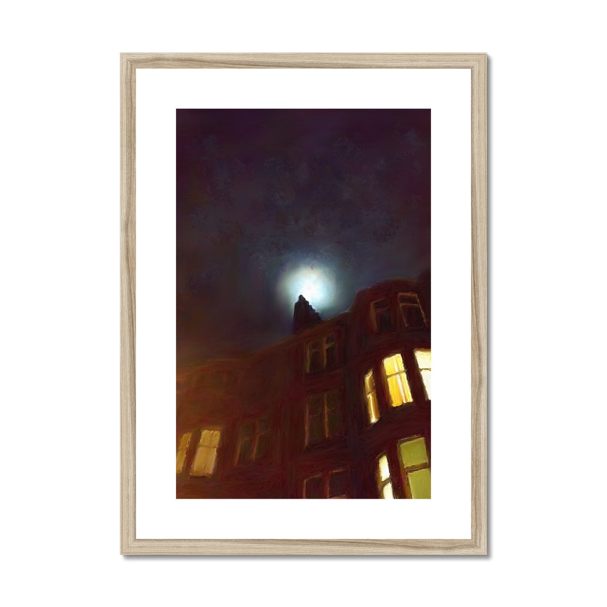 A Moonlit Tenement Art Prints