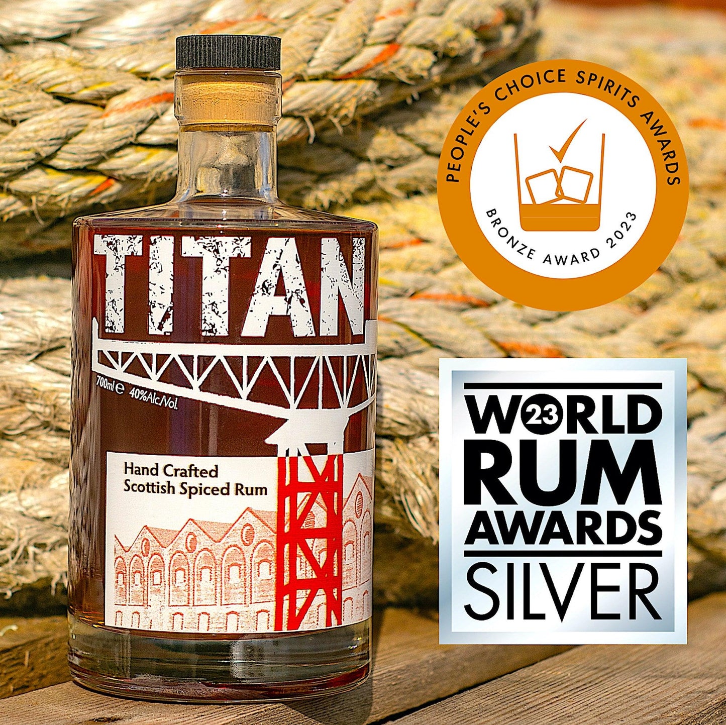 Multi Award Winning Titan Spiced Rum (70cl, 40% ABV)